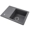 Гранітна мийка Globus Lux MONO 620х435-А0003, сірий металік- Фото 2